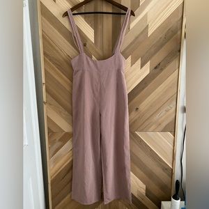 Forever 21 Pink Pinstripe Overalls